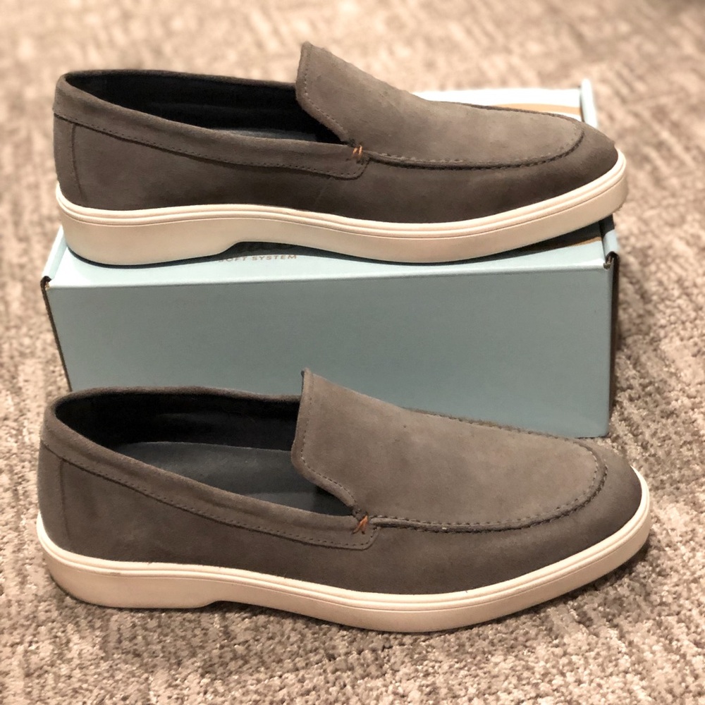 Gently used Franco Fortini men’s suede loafers